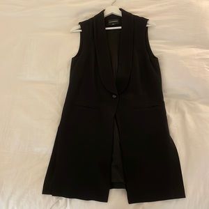 Club Monaco Long Black Blazer Vest